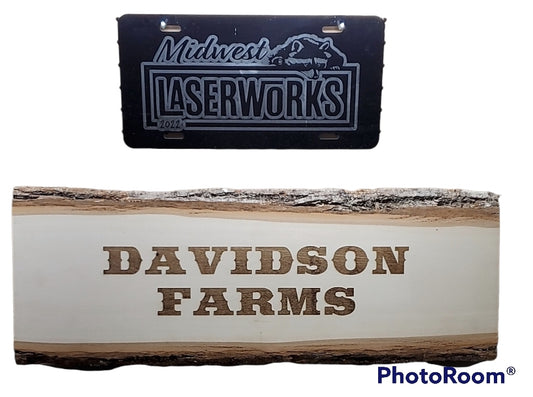 Live Edge Wooden Signs